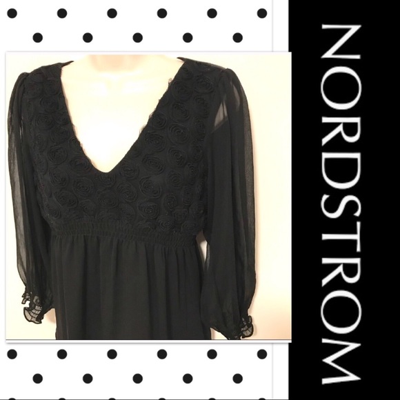 Nordstrom Tops - Nordstrom ECI Embroidered Chiffon Date Night Top
